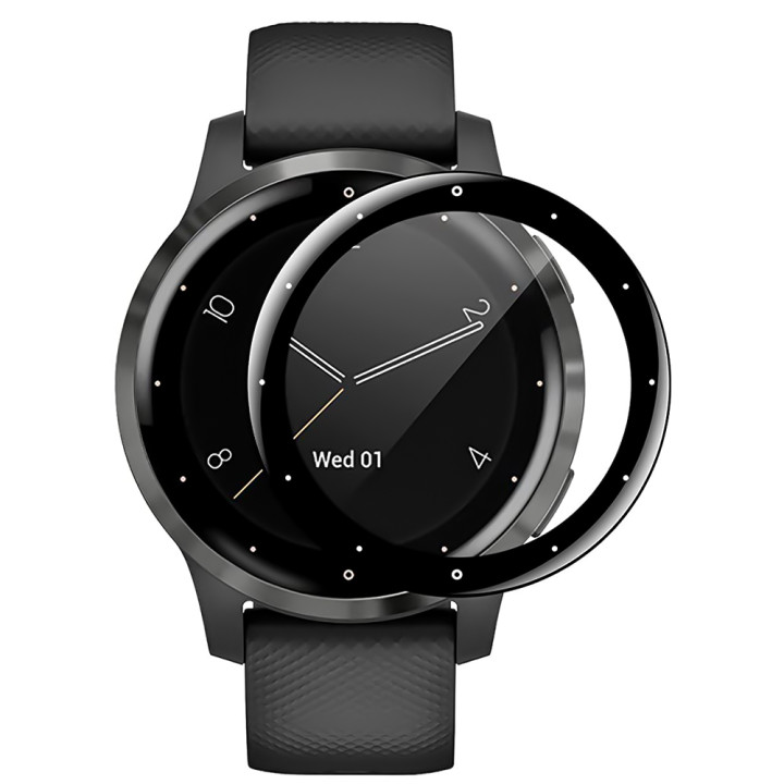 Противоударное защитное стекло SoftGlass Full Cover PMMA для Garmin Venu 3S​​​​, Black