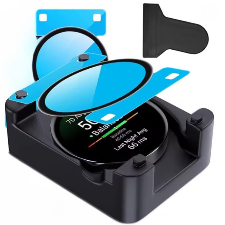 Защитное стекло HD Clear для смартчасов Garmin Venu 4 41mm с рамкой для поклейки