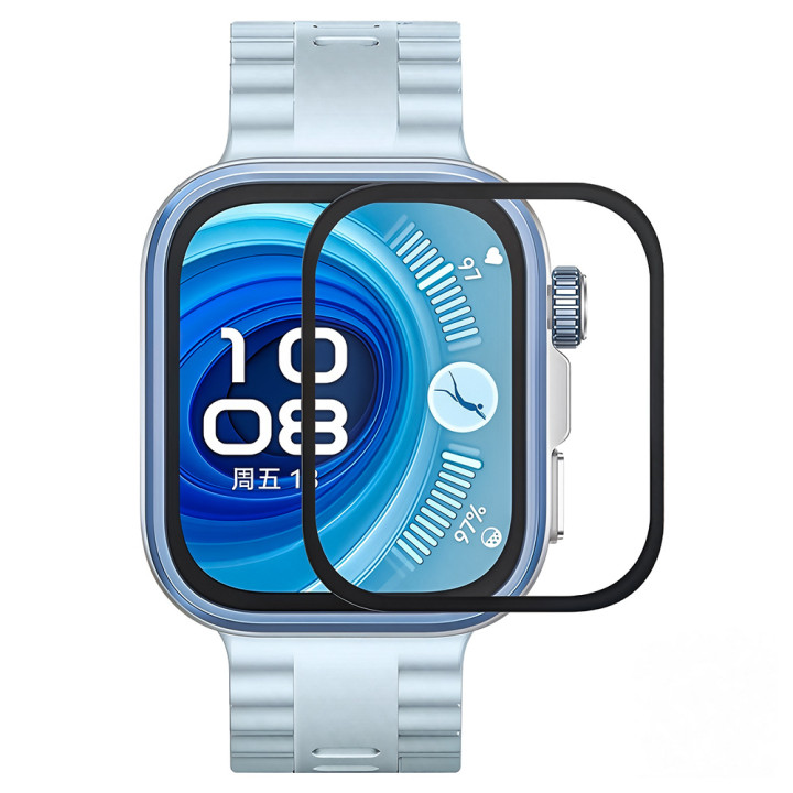 Противоударное защитное стекло SoftGlass Full Cover PMMA для Huawei Watch Fit 4 Pro, Black