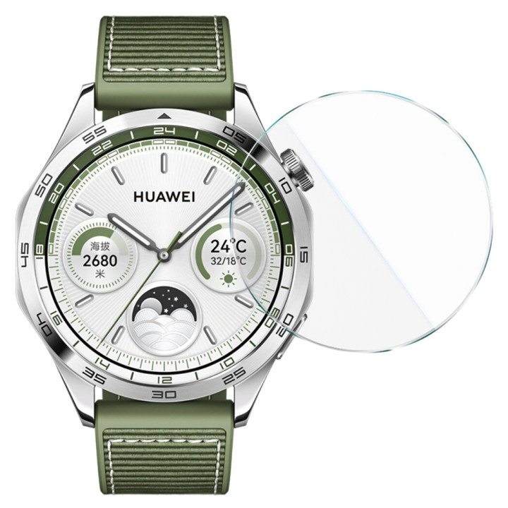 Защитное стекло HD Clear для смарт-часов Huawei Watch GT 4 46mm с рамкой для поклейки