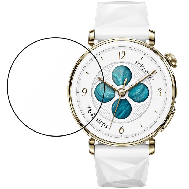 Противоударное защитное стекло SoftGlass Full Cover PMMA для Huawei Watch GT 5 Pro 42mm, Black