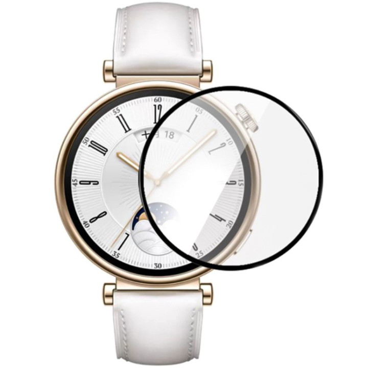 Противоударное защитное стекло SoftGlass Full Cover PMMA для Huawei Watch GT 5 Pro 46mm, Black