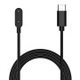Type-C кабель зарядка для смарт-часов Huawei Band 10 / Band 9 / Band 8 1м, Black