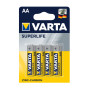 Батарейка Varta Superlife AA 6 Zinc-Carbon, Yellow