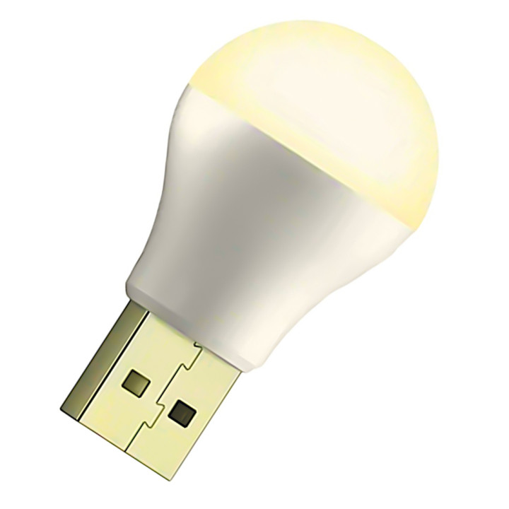Портативная USB лампочка 0.66W 5V, Warm