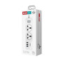 Сетевой фильтр XO WL04 2EU розетки 3USB порты 10A 1.8m, White