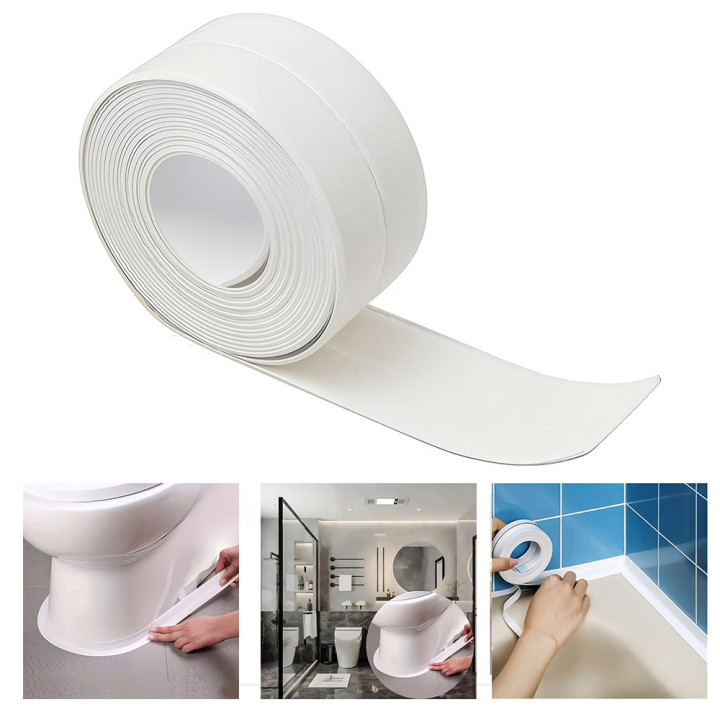 Самоклеящаяся герметизирующая лента для швов и стыков 5 м, Белая