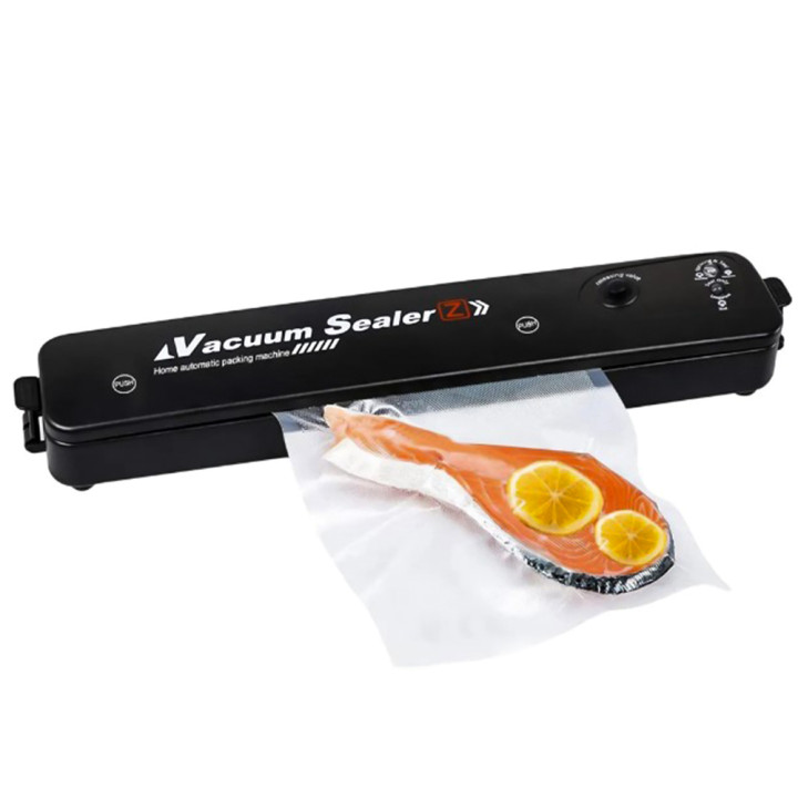 Бытовой вакууматор с индикатором JAU KANG ZKFK-001 90W (10 пакетов в подарок) вакуумный упаковщик, Black