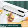 Бытовой вакууматор с индикатором и трубкой для вакуумирования Jau Kang Vacuum-Sealer ZKFK-005 90W (10 пакетов в подарок) с аккумулятором, White