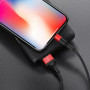 USB Data-кабель Hoco X26 USB to Lightning 2A 1m, Black - Red