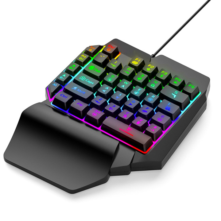 Проводная игровая клавиатура K12X с  RGB - подсветкой 39 клавиш, Black