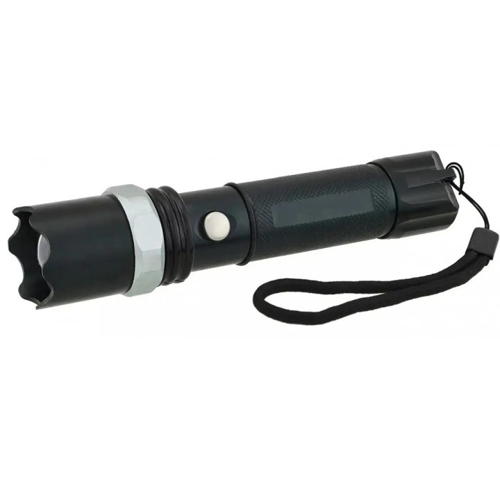 Тактический ручной фонарик W300, Black-Silver