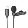Микрофон петличка Borofone BFK11 Lightning, 2m, Black