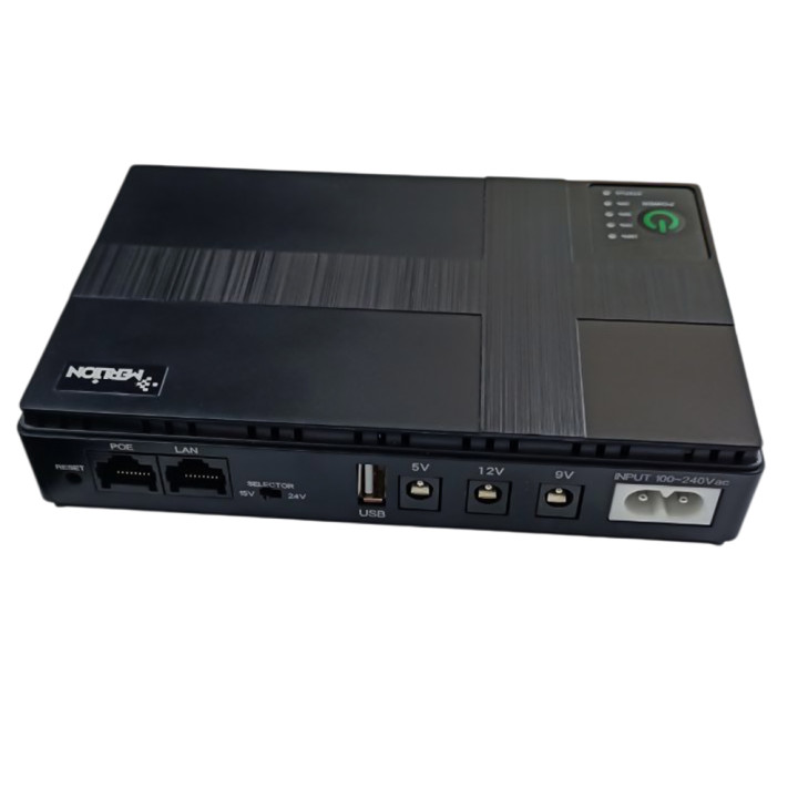 Источник бесперебойного питания Power Bank для роутера DC1018P USB/DC (5V / 9V / 12V), 10400 mAh, Black