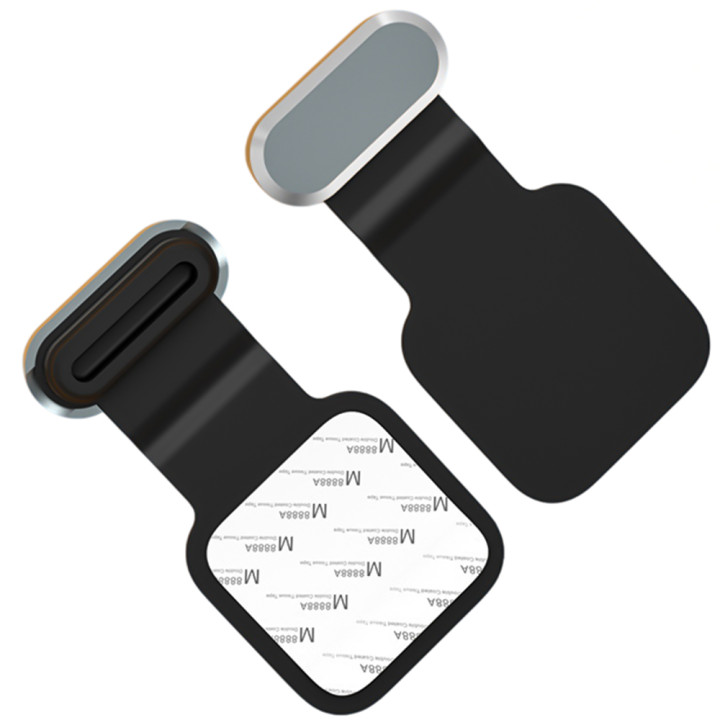 Металлическая заглушка Type-C на смарфон для защиты от грязи и пыли с черным креплением