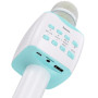 Микрофон караоке беспроводной, портативная акустика Hoco BK5 Cantando, White-Turquoise