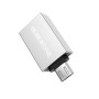 Перехідник OTG Borofone BV2 USB - Micro-USB, Silver