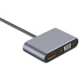 Переходник адаптер 4in1 Type-C to HDMI/VGA/Type-C PD 87W/USB 3.0, Grey