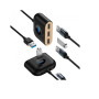 Многофункциональный USB Hub Baseus Square Round 4in1 (USB 3.0 to USB 3.0*1 + USB 2.0*3) CAHUB-AY01 1М, Black