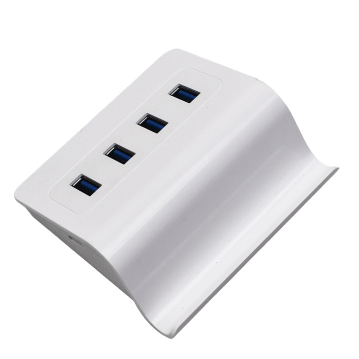 USB хаб с подсветкой и подставкой для телефона 5 в 1, White