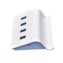 USB хаб с подсветкой и подставкой для телефона 5 в 1, White