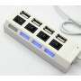 USB HUB TOTO hi-speed 4 USB 2.0 с переключателями, разветвитель черный