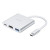 Hub адаптер Hoco HB14 Easy use Type-C USB / HDMI / PD 67W, Silver