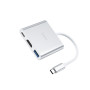  Hub адаптер Hoco HB14 Easy use Type-C USB / HDMI/ PD 67W, Silver