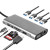 USB HUB адаптер 11 в 1 Type-C to HDTV 4К / TF / SD / Audio / Type-C / LAN 1000м / VGA 4USB 3.0, Grey