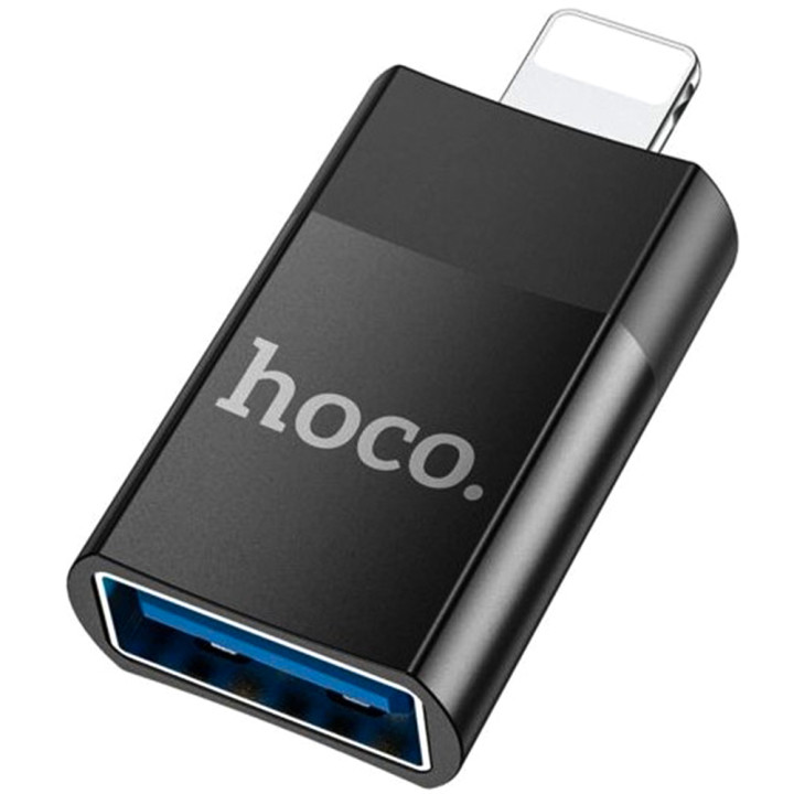 Переходник OTG Hoco UA17 USB - Lightning, Black