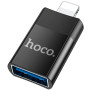 Переходник OTG Hoco UA17 USB - Lightning, Black