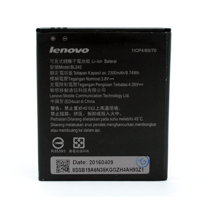 Аккумулятор BL242 для  Lenovo K3, Lemon K30T, A6000,A6000 Plus,A3900, A6010, A3690, A6010 Pro, A3860, K31-T3, 2300мAh