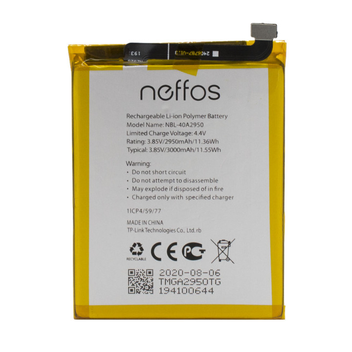 Аккумулятор NBL-40A2950 для TP-Link TP7062 Neffos C9 Max, TP7061 Neffos C9s (Original) 3000mAh