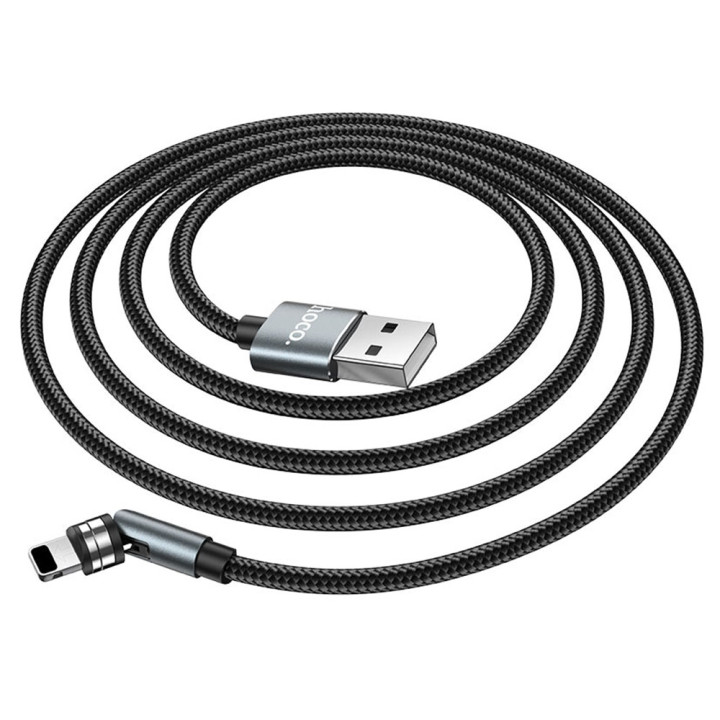 Data-кабель Hoco U94 Universal Rotating Lightning 1.2 м, Black