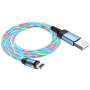 Data-кабель Hoco U90 Magnetic and RGB LED Sreamer USB - Lightning 2A, 1m