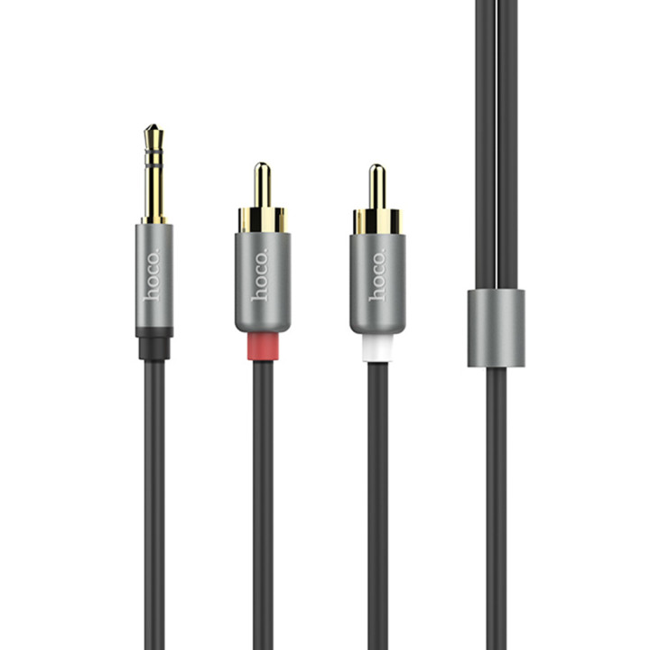 Кабель переходник Hoco UPA10 Aux - 2 RCA тюльпан 1,5м Black
