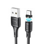 Data-кабель HOCO X52 Sereno magnetic MicroUSB  2.4А 1м, Black