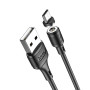 Data-кабель HOCO X52 Sereno magnetic MicroUSB  2.4А 1м, Black