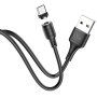 Data-кабель HOCO X52 Sereno magnetic MicroUSB  2.4А 1м, Black