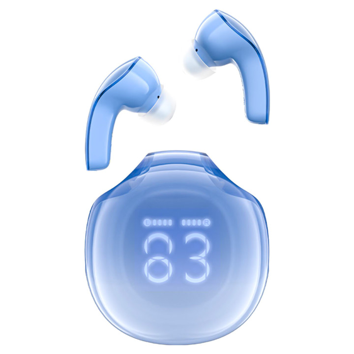 Bluetooth наушники ACEFAST T9 Crystal (Air) 480mAh IPX4, Blue