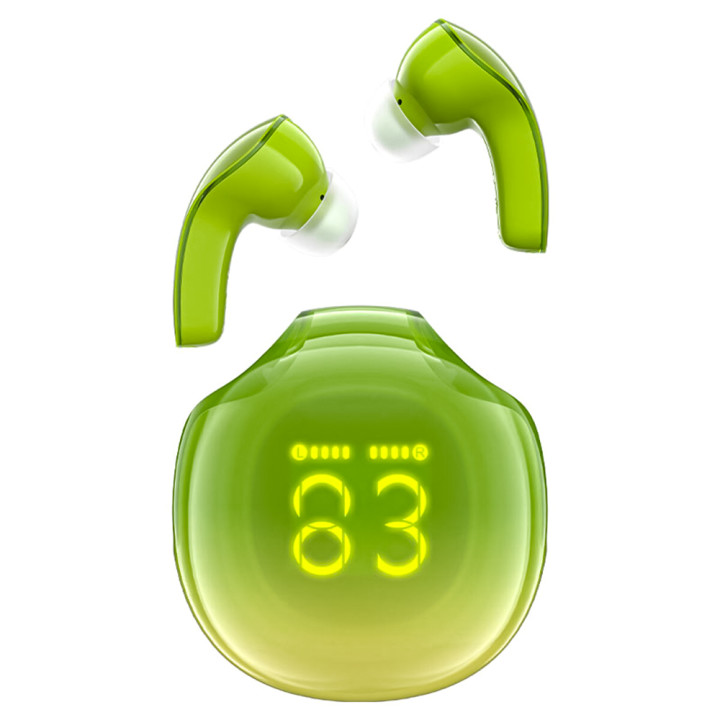 Bluetooth наушники ACEFAST T9 Crystal (Air) 480mAh IPX4, Green