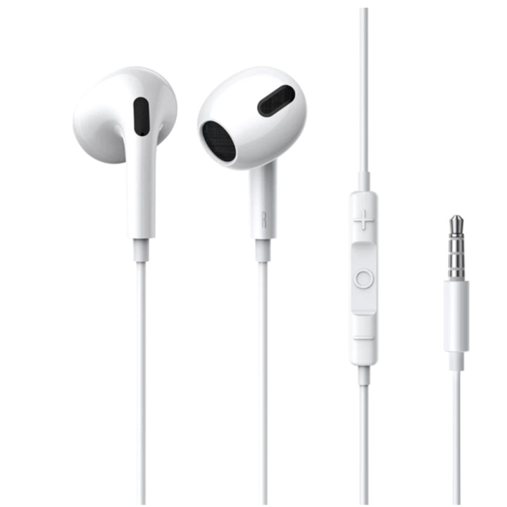 Проводные наушники с микрофоном Baseus Encok H17 lateral in-ear Wired Earphone 3.5mm Mini-jack 1.2m, White