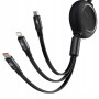 Data-кабель Baseus CAMLC-MJ01 microUSB / Lightning / Type-C 3.5A 66W 1.2m, Black