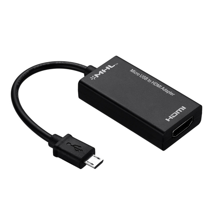 Адаптер E-Cable MHL Micro-USB - HDMI, Black