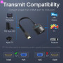Адаптер Vention 74345 Flat HDMI to VGA converter 0.15m, Black