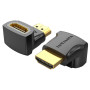 Адаптер Vention AIOB0 HDMI 90 degree Male to Female, Black