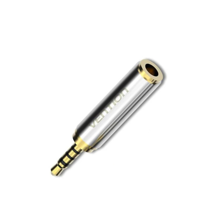 Адаптер Vention VAB-S02 2.5mm male to 3.5mm female audio adapter, Silver