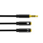 Разветвитель Audio XO NB-R197 с Jack 3.5 на разъемы для микрофона и наушников, Black