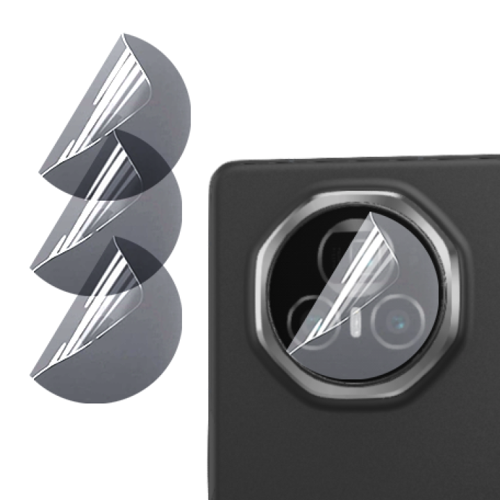 Противоударная гидрогелевая пленка Hydrogel Film для Honor Magic V3 на камеру 3 шт, Transparent