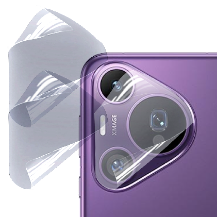 Противоударная гидрогелевая пленка Hydrogel Film для Huawei Pura 70 Pro на камеру 3 шт, Transparent